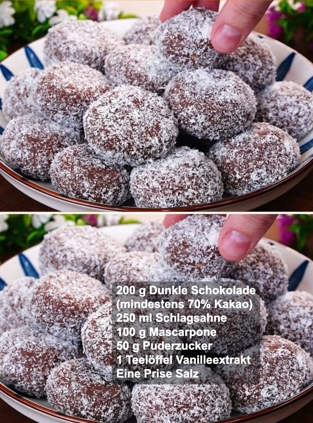Schnelle Schokoladen-Creme ohne Backen in einer Schüssel