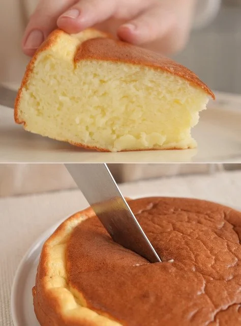 Schneller Joghurtkuchen auf einem Teller mit frischen Früchten dekoriert