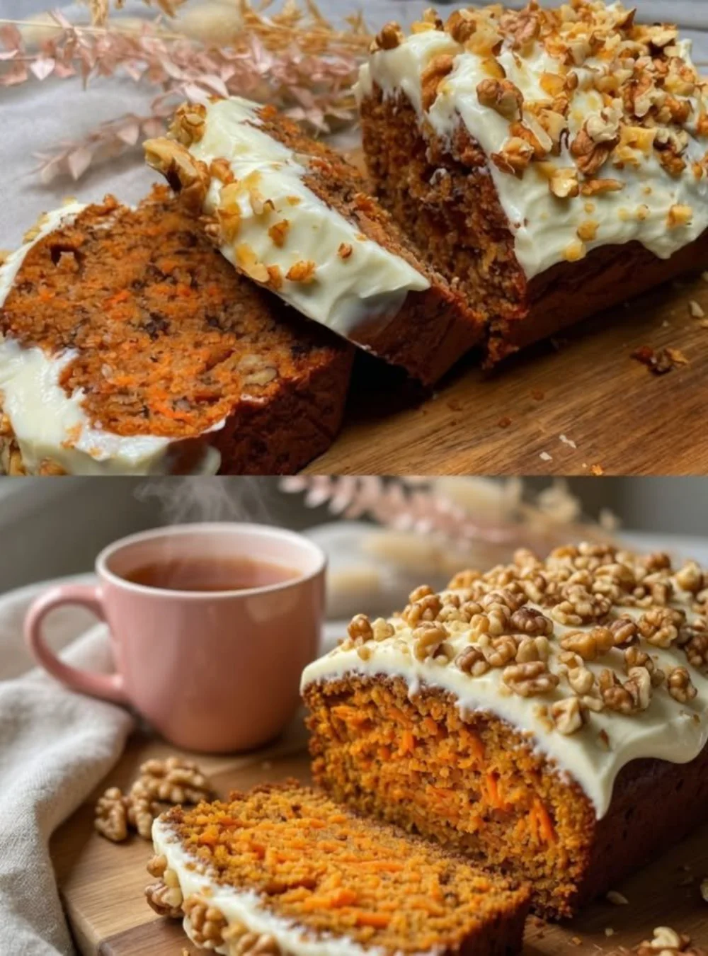 Schneller und leckerer Karottenkuchen frisch gebacken