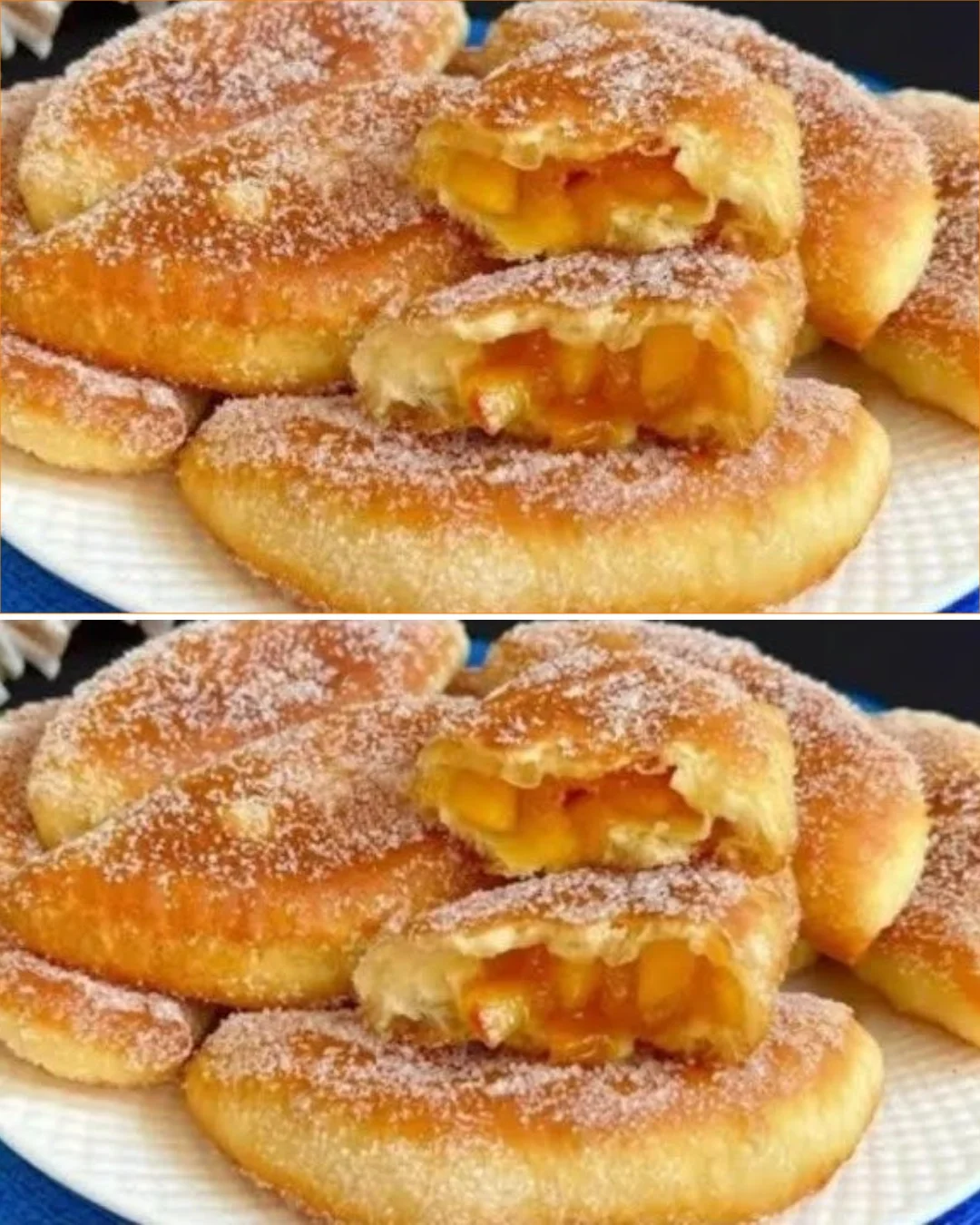 Schnelles Apfel-Hüttenkäse-Gebäck auf einem Teller, gesund und lecker