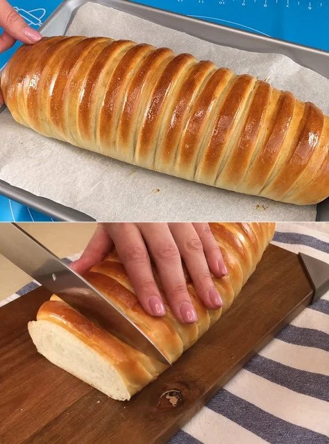 Schnelles Brot-Rezept: Ein frisch gebackenes Brot auf einem Tisch.