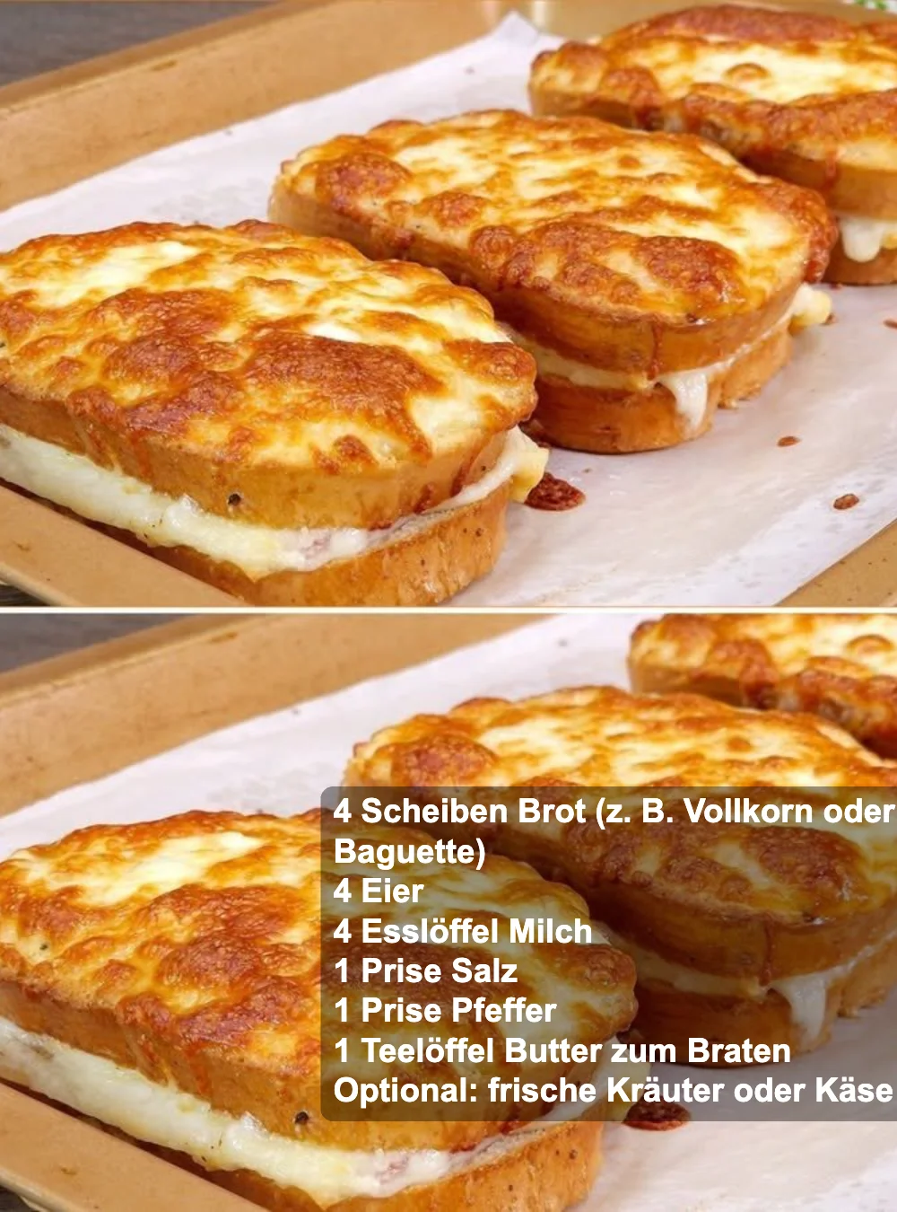 Schnelles Eier-Brot Frühstück auf einem Teller, ideal für einen guten Start in den Tag.