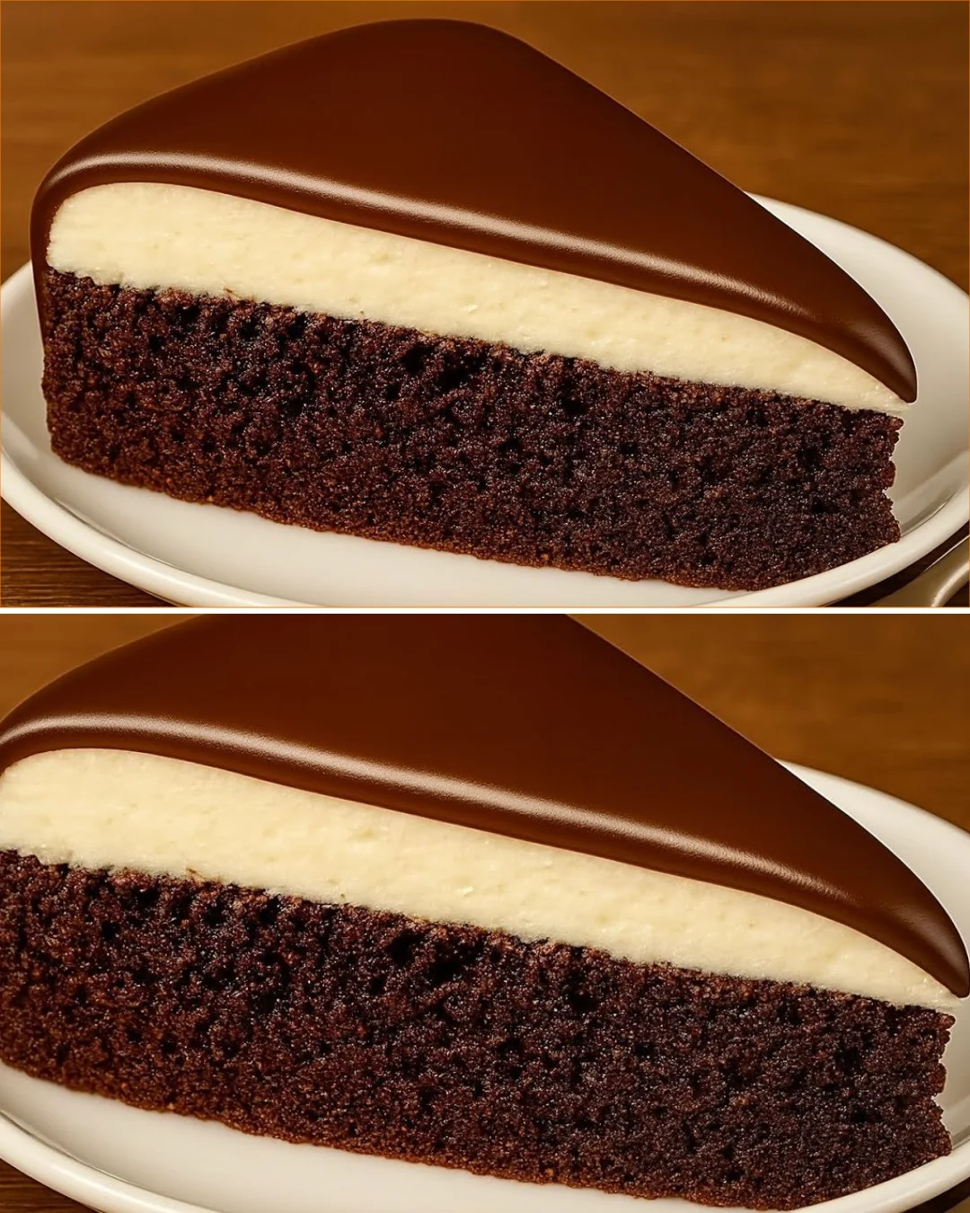 Gesunder Haferkuchen mit Kakao und Banane auf einem Teller