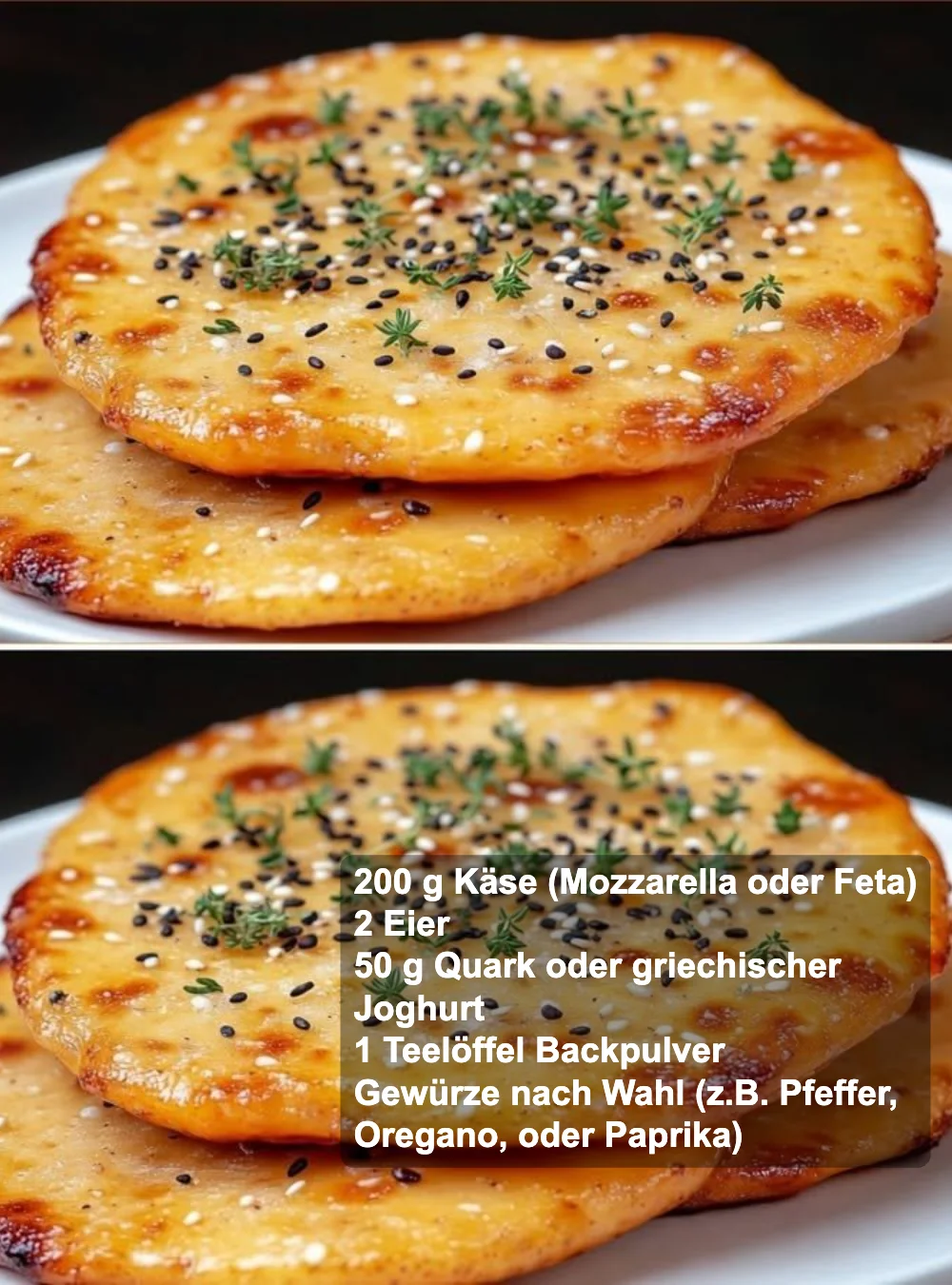 Knuspriges Käse-Fladenbrot als Snack für jeden Anlass