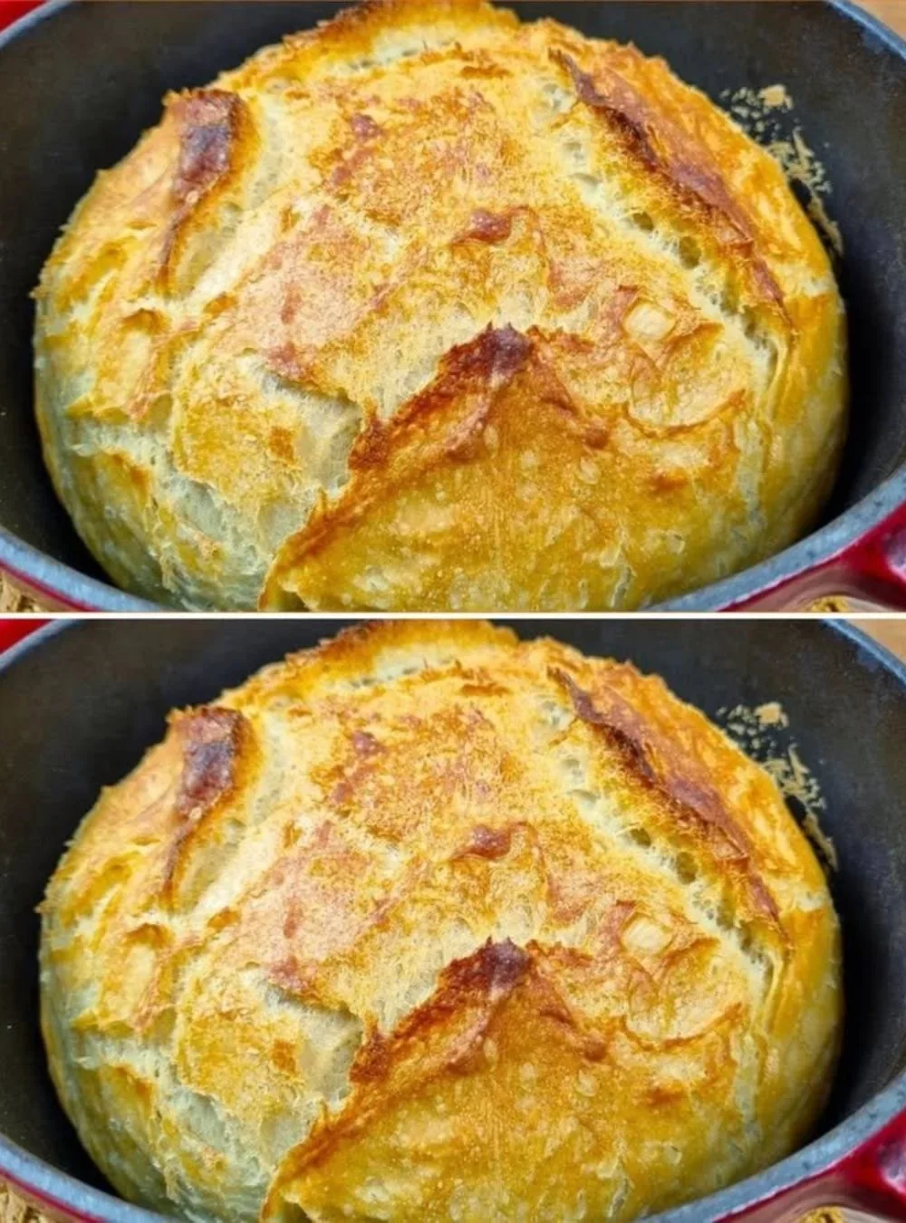 Schnelles hausgemachtes Brot, frisch gebacken in einer Stunde