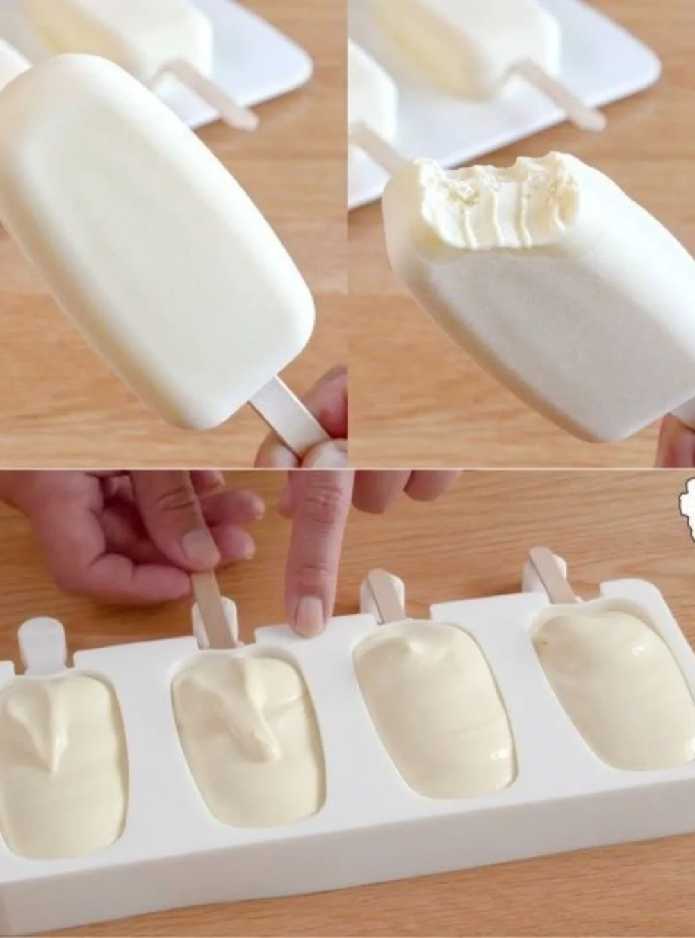 Selbstgemachtes Milcheis mit weißer Schokolade, cremig und ready in Minuten