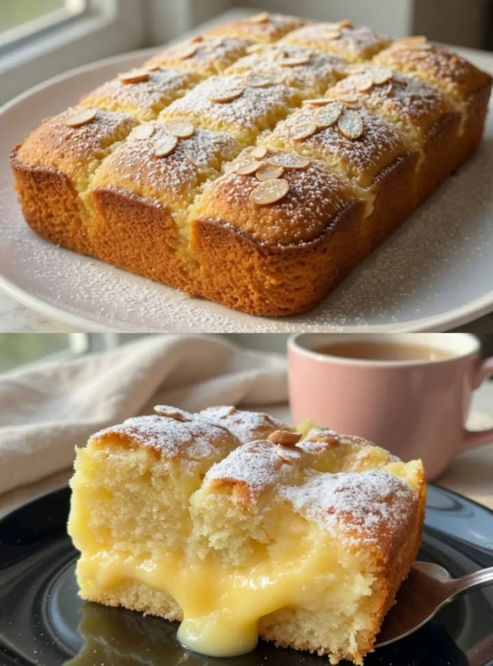 Saftiger Zitronenkuchen in 15 Minuten, einfach und lecker gebacken.