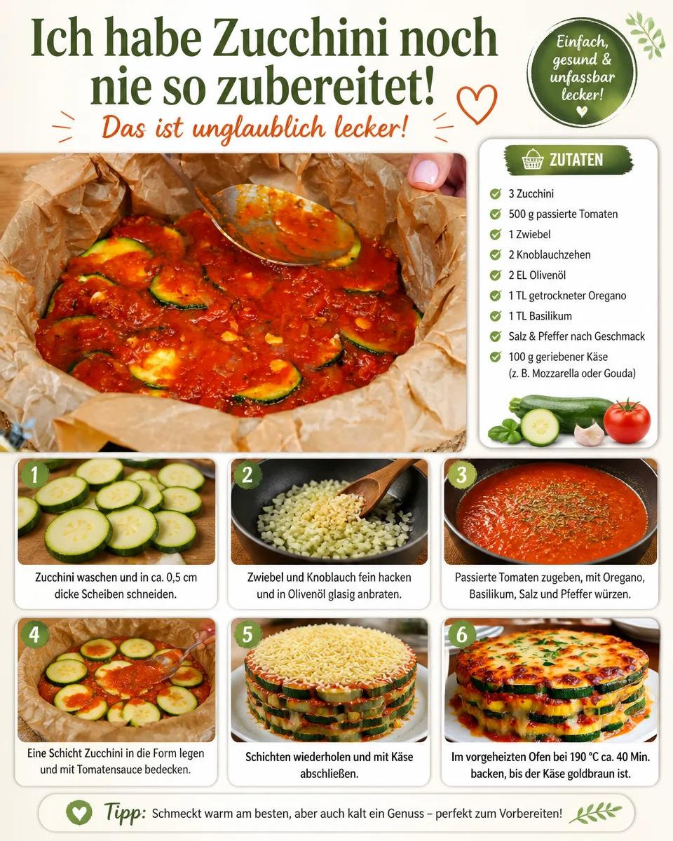 Leckeres Zucchini Rezept für eine gesunde Mahlzeit