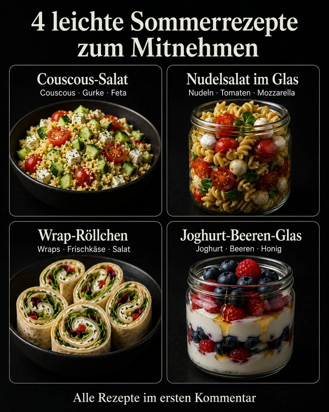 Leichte Sommerrezepte zum Mitnehmen für Picknicks und Ausflüge