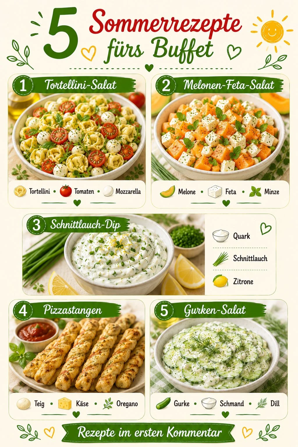 5 kreative Rezepte für ein köstliches Sommer Buffet
