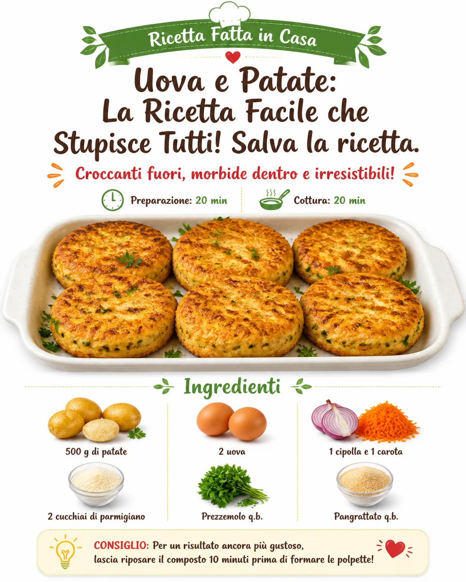 Leckeres Rezept für Eier und Kartoffeln auf einem Teller serviert.