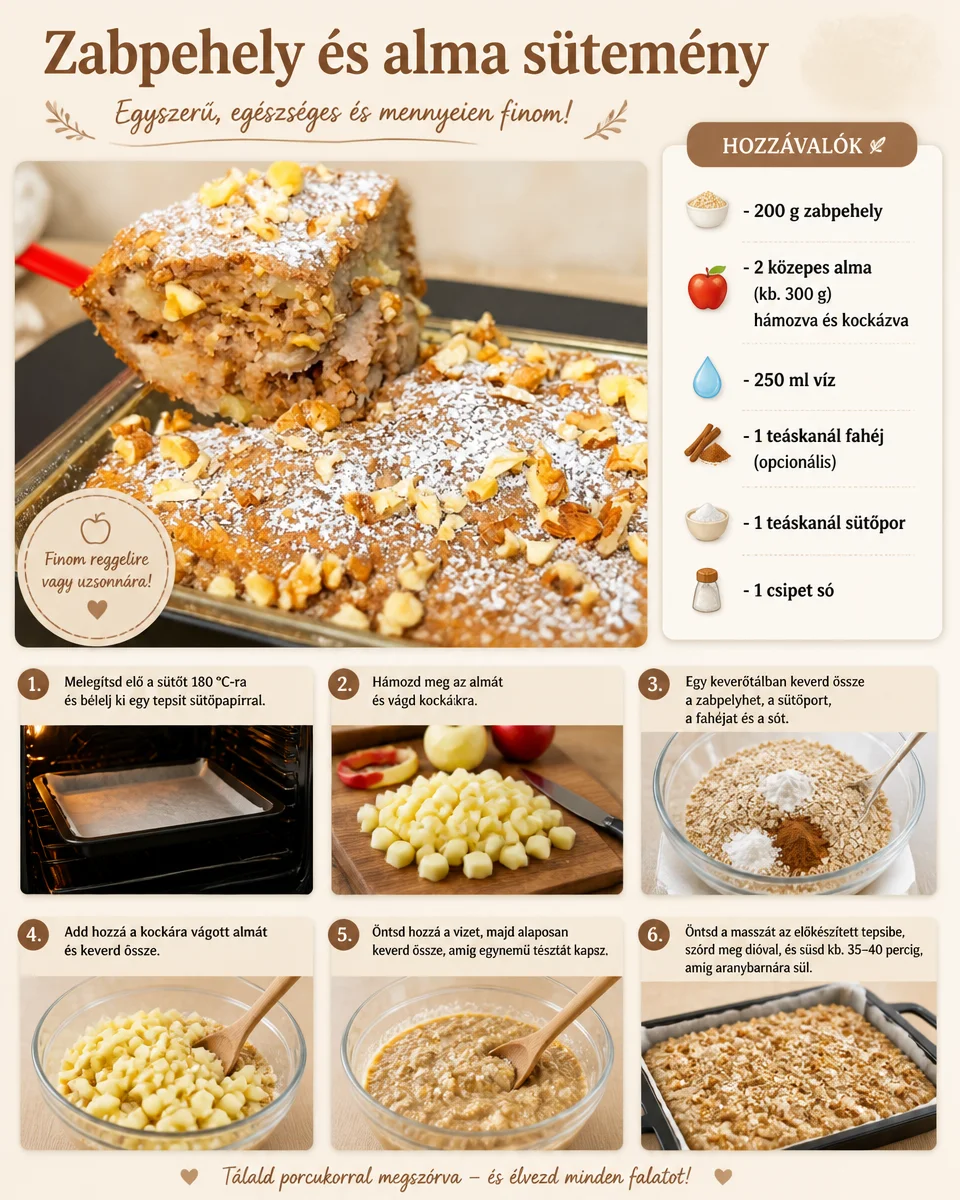 Leckerer Haferflocken und Apfel Kuchen frisch gebacken