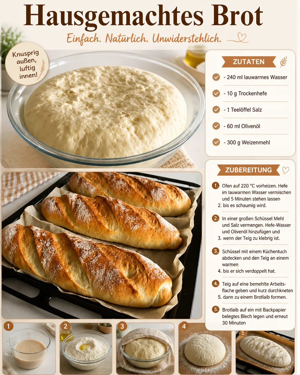 Hausgemachtes Brot Rezept zum Selberbacken