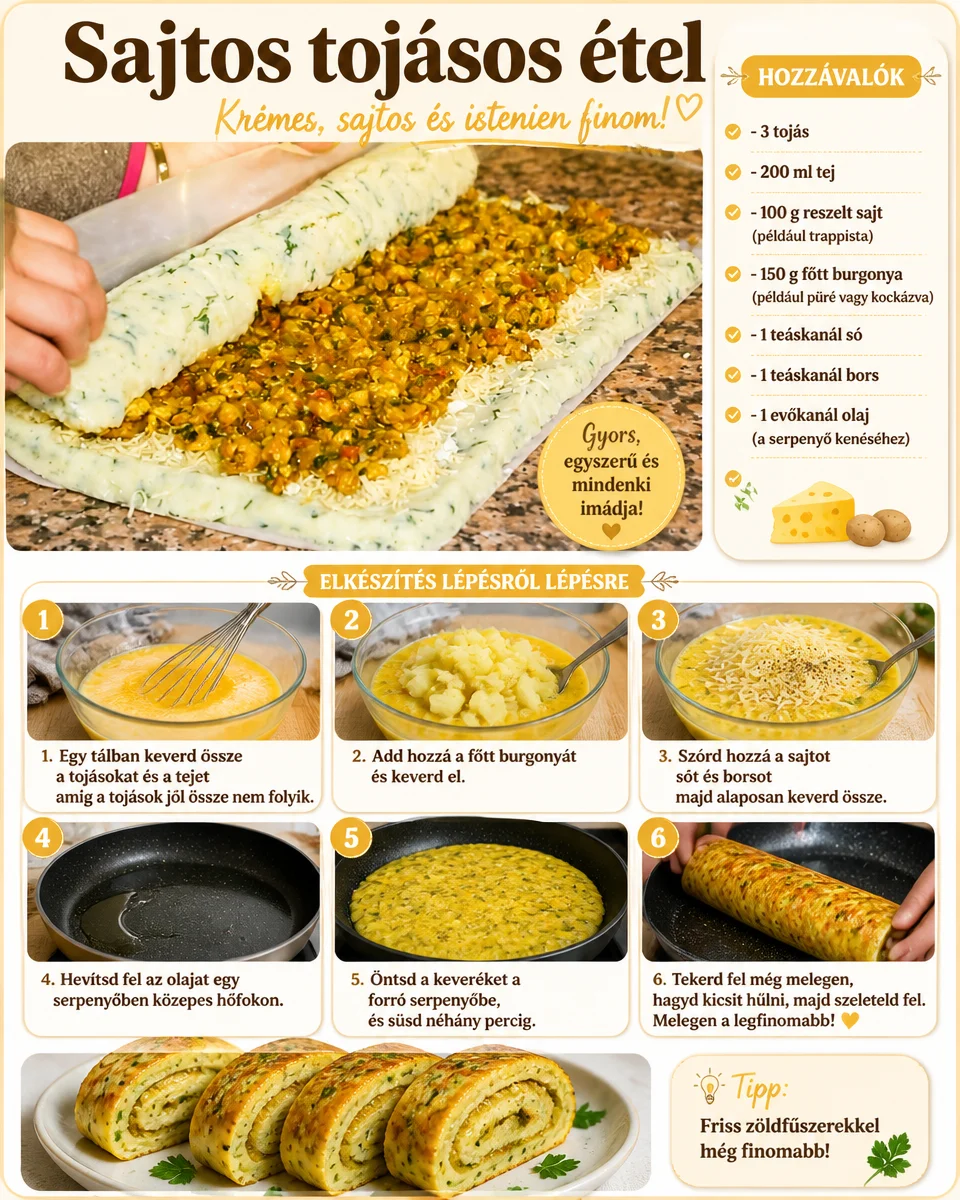 Leckeres Käse-Eiergericht, zubereitet mit frischem Käse und Eiern