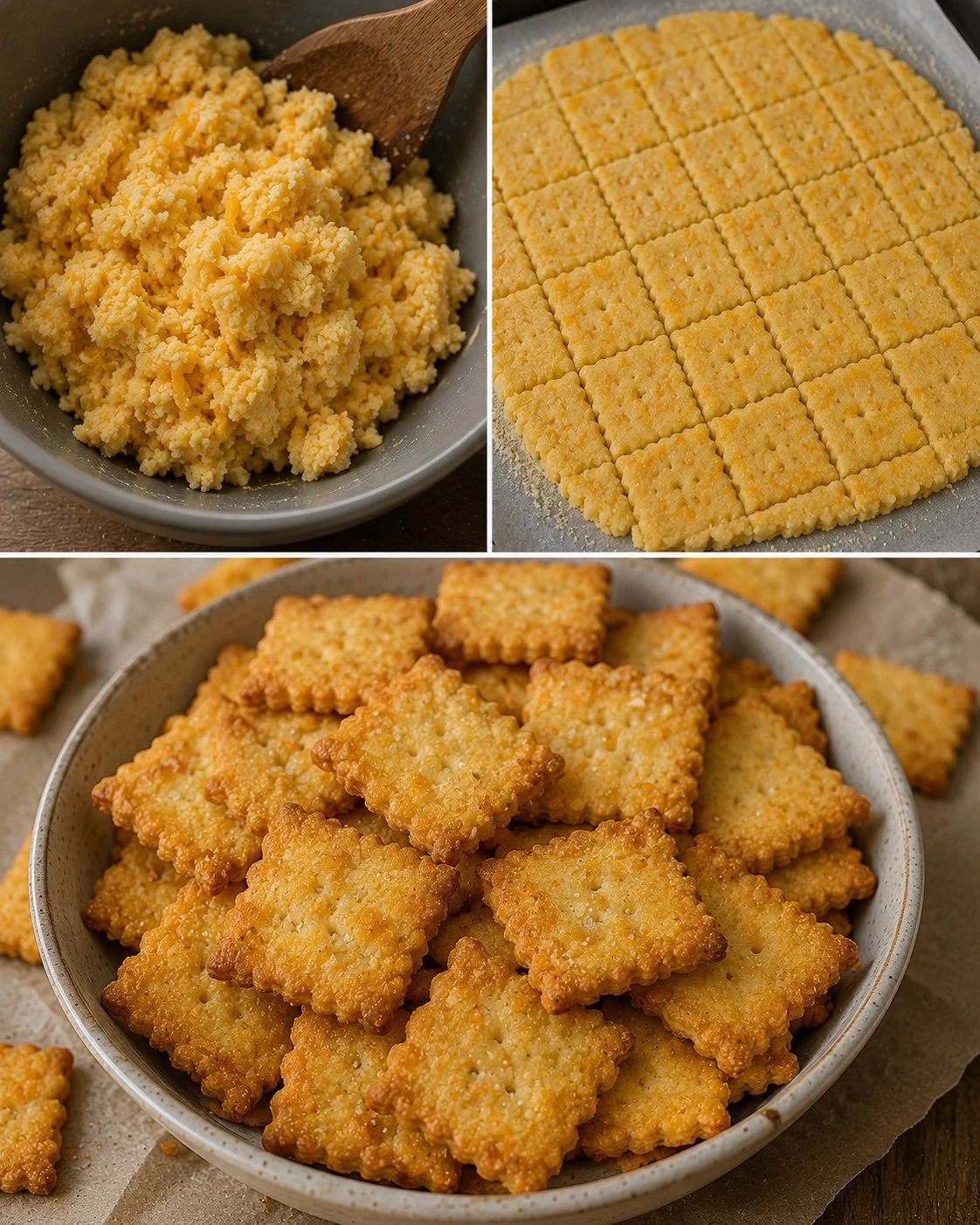 Keto Crackers auf einem Tisch, ideal für einen gesunden Snack