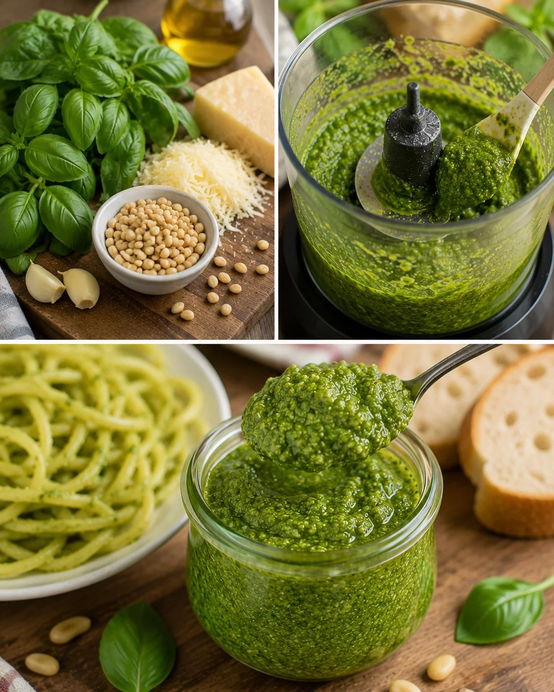 Klassisches Basilikum-Pesto Rezept mit frischen Zutaten