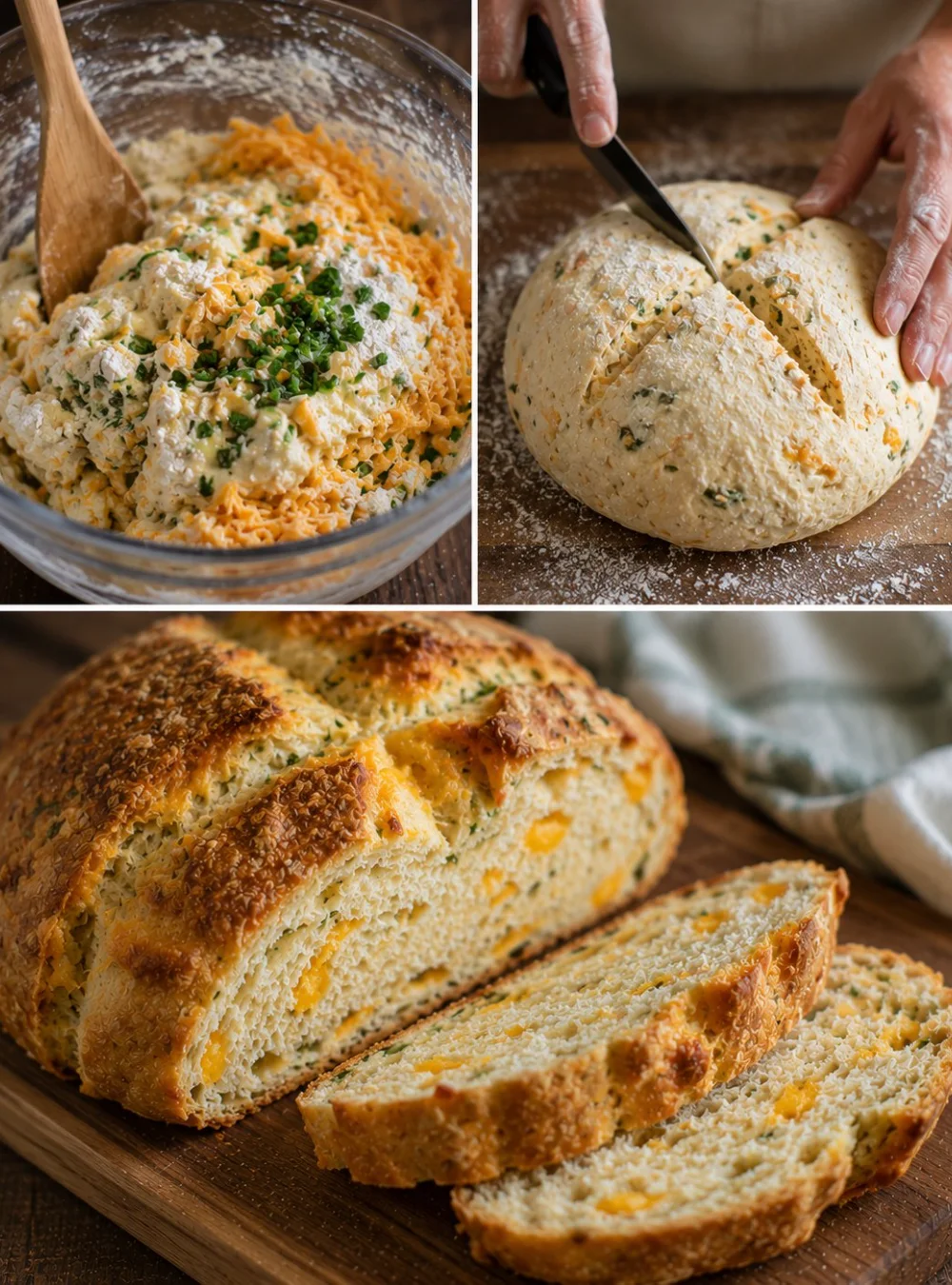Knoblauch Cheddar Kräuter Irisches Soda Brot für einen herzhaften Genuss