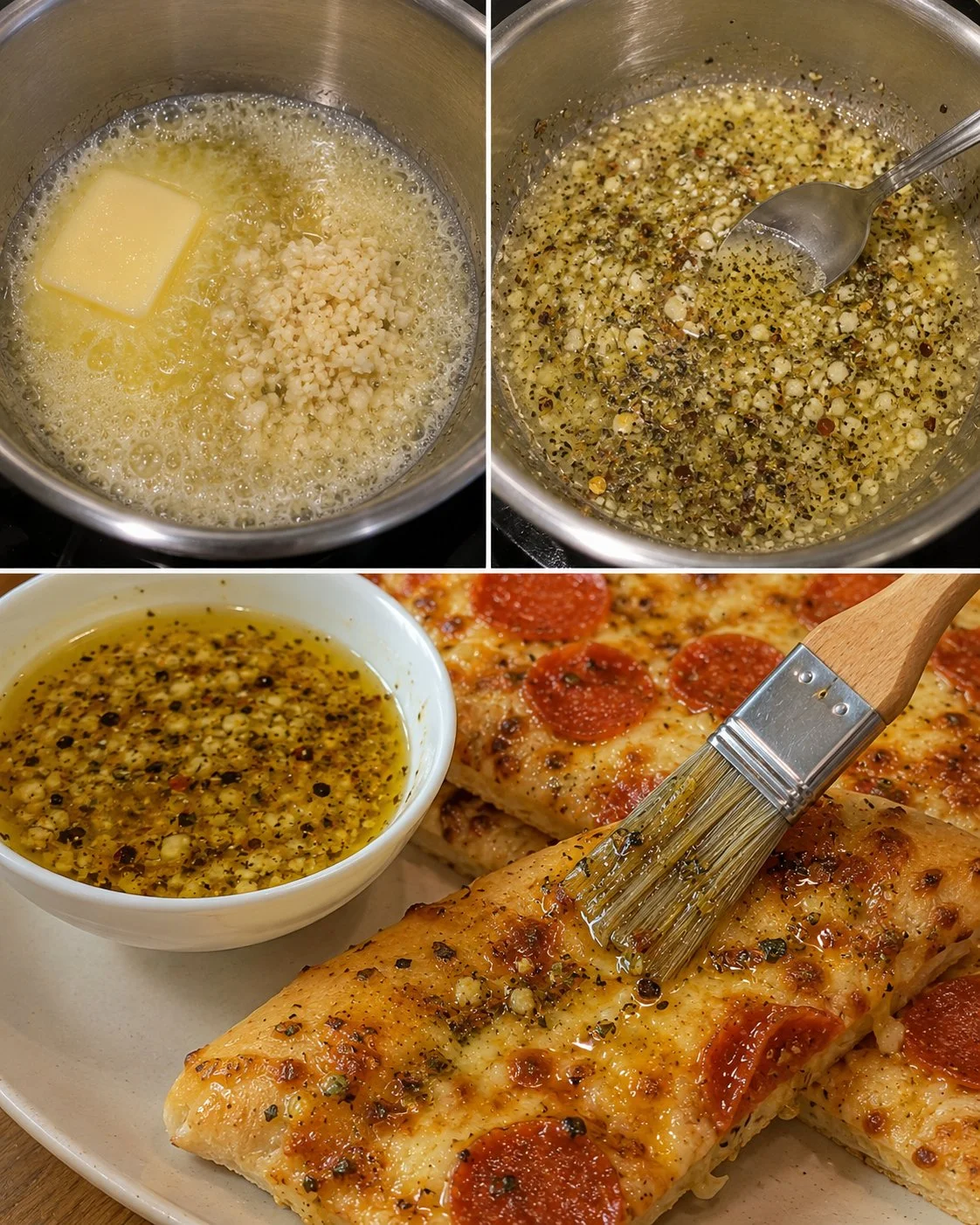 Leckere Knoblauchsauce für Pizza im Glas