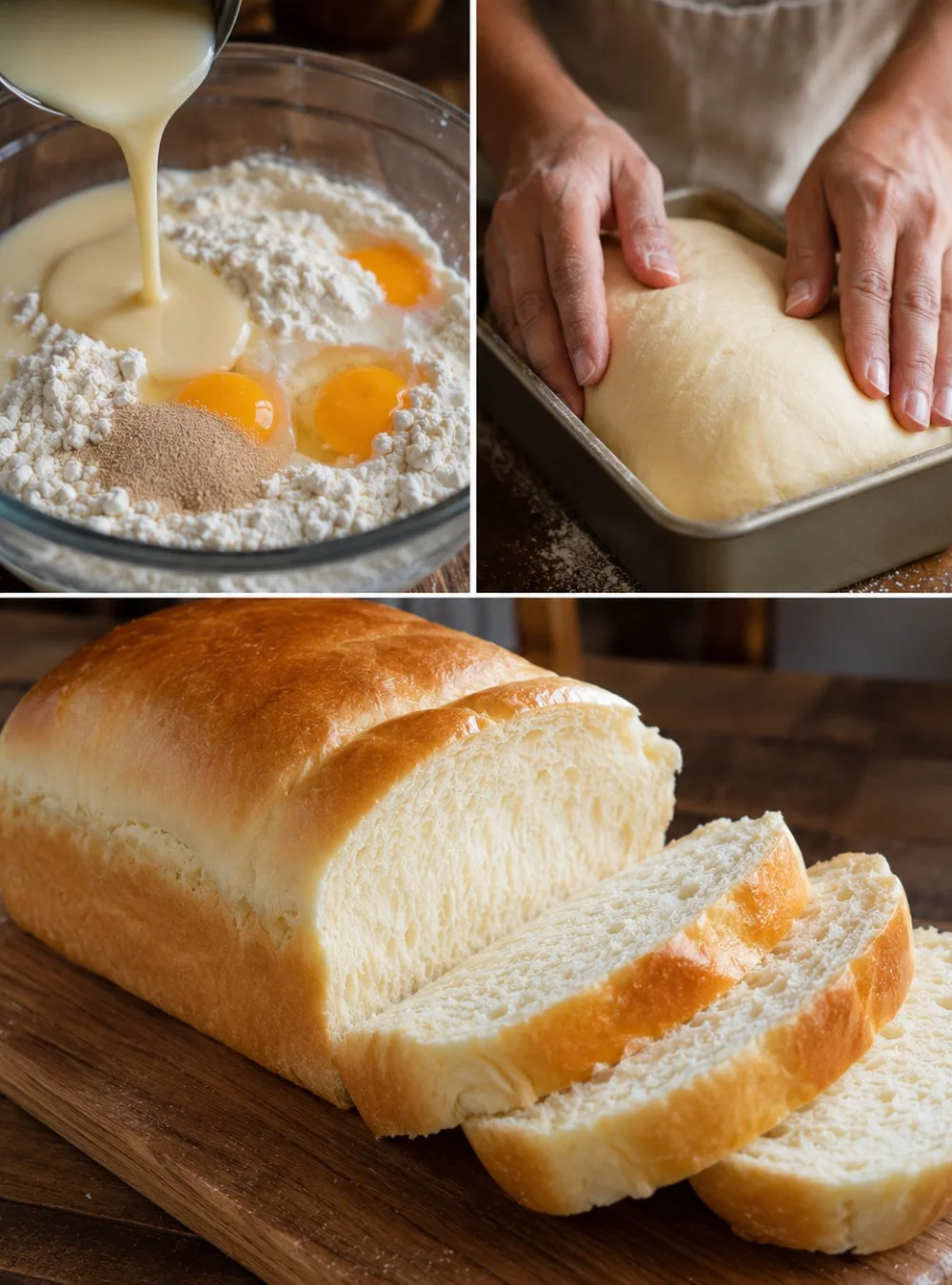Kondensmilchbrot: Saftiges Brot aus Kondensmilch und einfachen Zutaten.