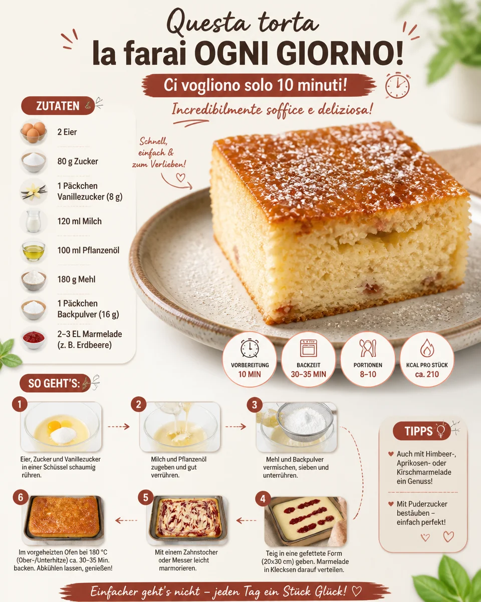 Leckere Kuchen in nur 10 Minuten zubereiten - perfekt für jeden Tag