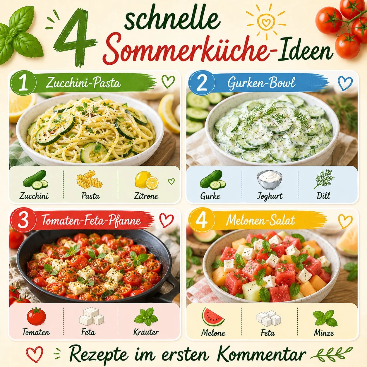 Leckere Sommerküche-Ideen für erfrischende Sommergerichte