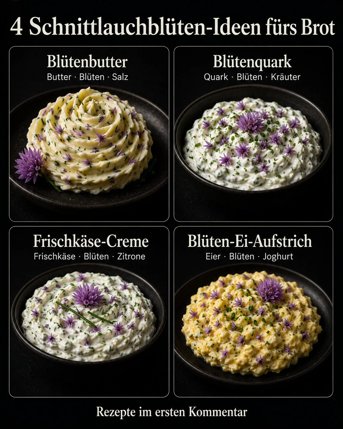 Schnittlauchblüten Brot mit frischen Kräutern und knuspriger Kruste