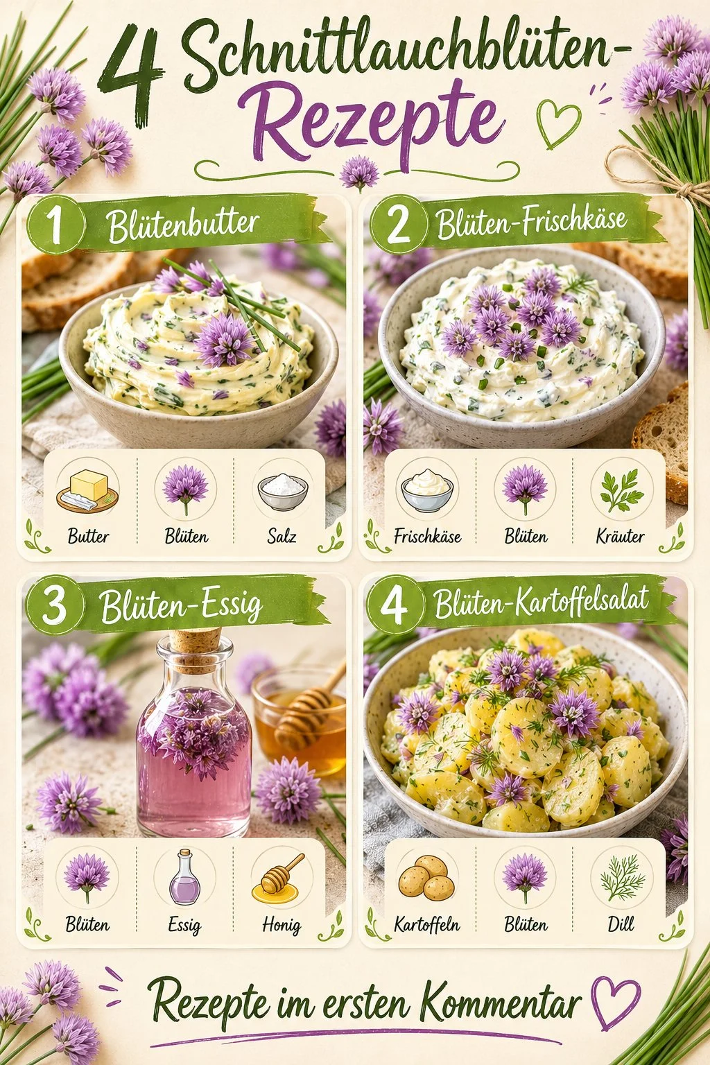 Frische Schnittlauchblüten-Rezepte für ein köstliches Sommerbuffet