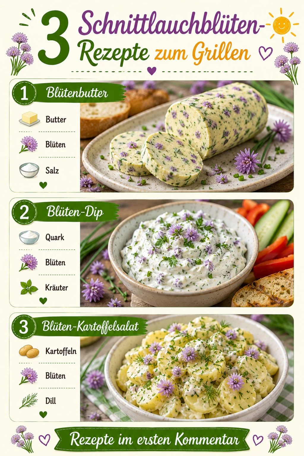 Schnittlauchblüten-Rezepte zum Grillen mit frischen Zutaten