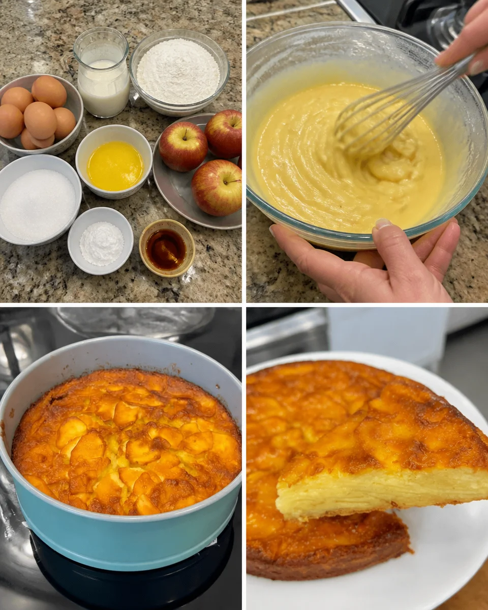 Schnelles Rezept mit Äpfeln, wenig Zucker und Mehl
