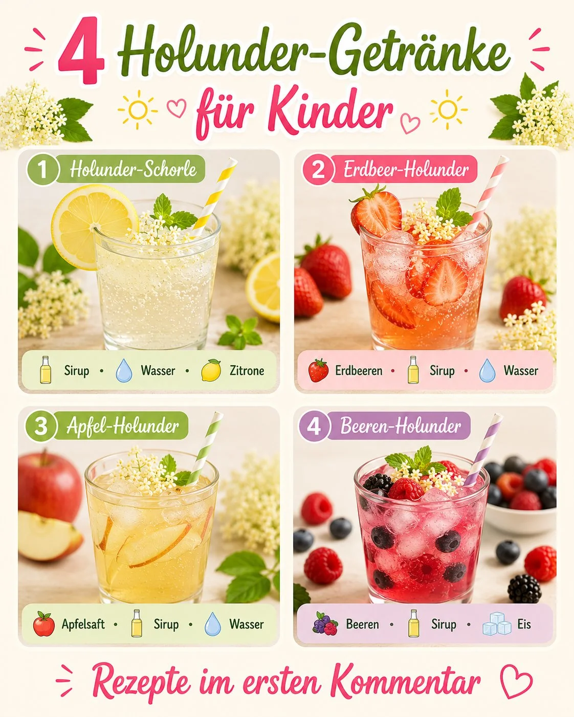 Kreative Holunderblüten-Ideen für erfrischende Kindergetränke