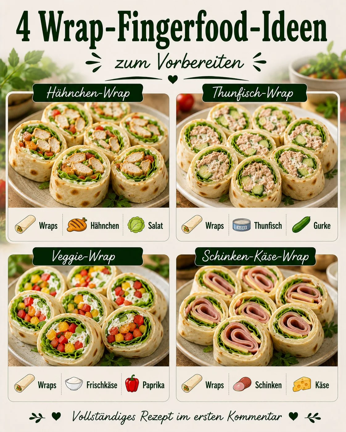 Leckere Wrap-Fingerfood-Ideen für Partys und Feiern