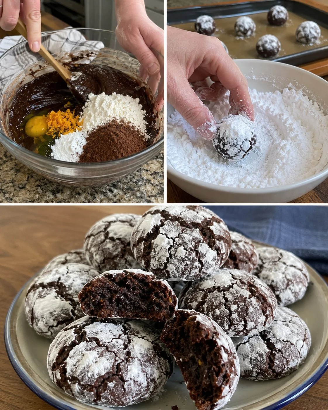 Schokoladen-Orange Crinkle Bites - zarte und knusprige Snacks
