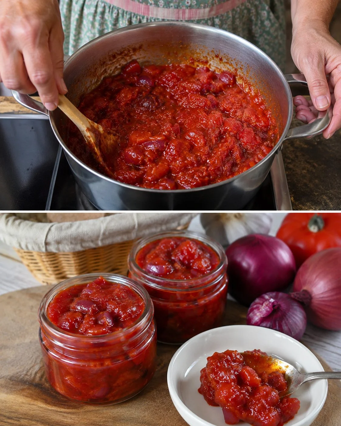 Hausgemachtes Paradeiser-Chutney zum Einkochen, leckere Rezeptidee