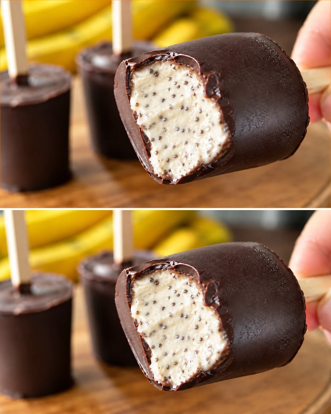 Chia-Protein-Eis in einer Schüssel, schnell und einfach zubereitet, laktosefrei und zuckerfrei