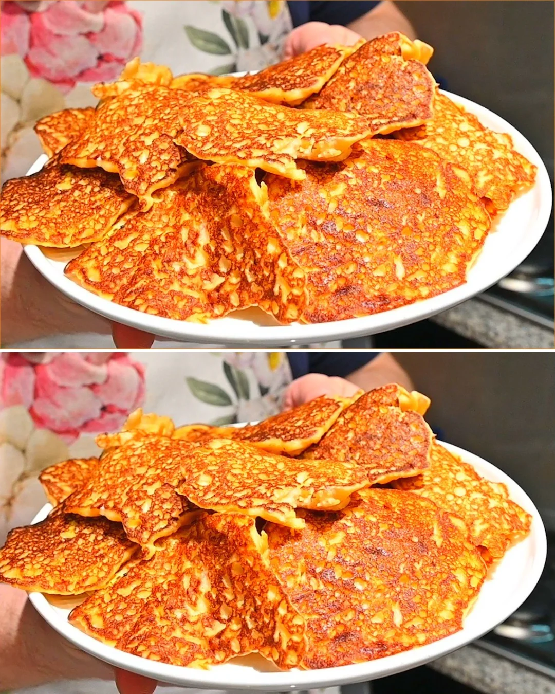 Geriebene Äpfel mit Eiern und Soße in einer Schüssel