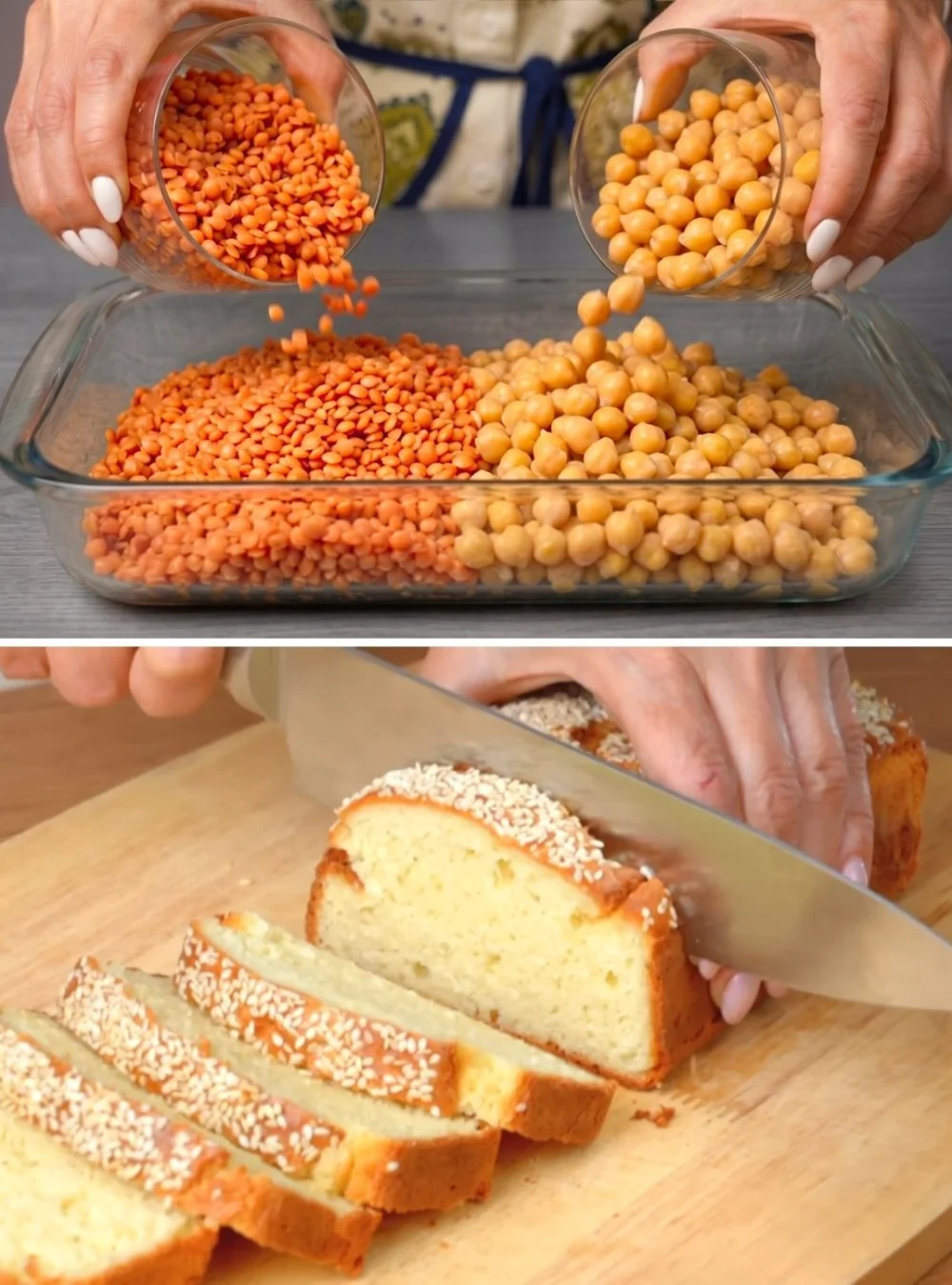 Kichererbsen und Linsen Brot Rezept