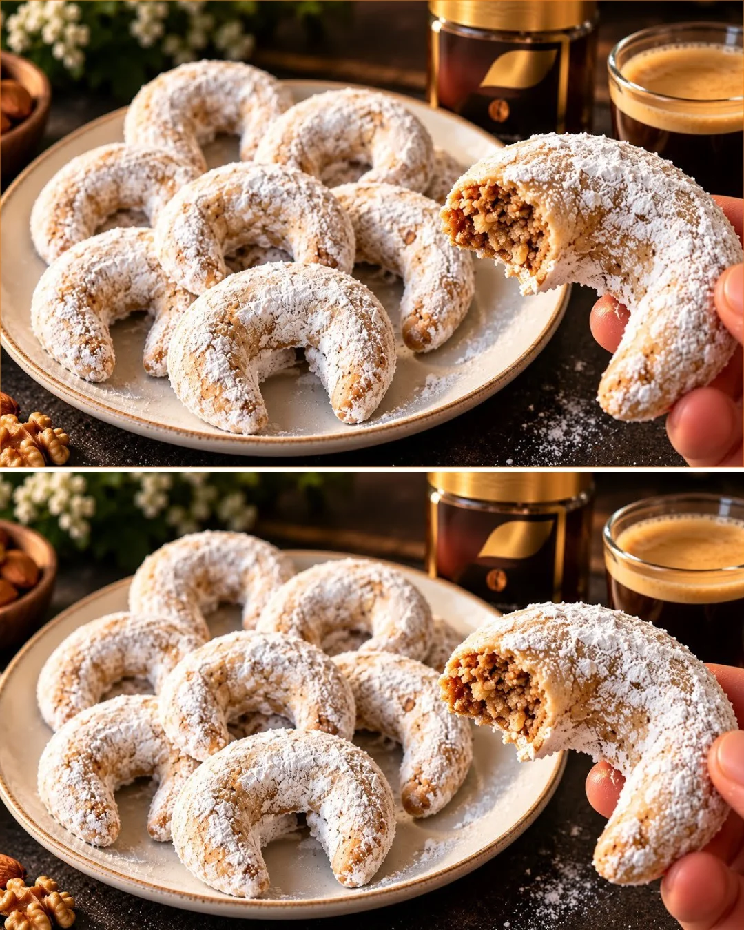 Köstliche Kaffeekekse frisch gebacken mit Kaffee