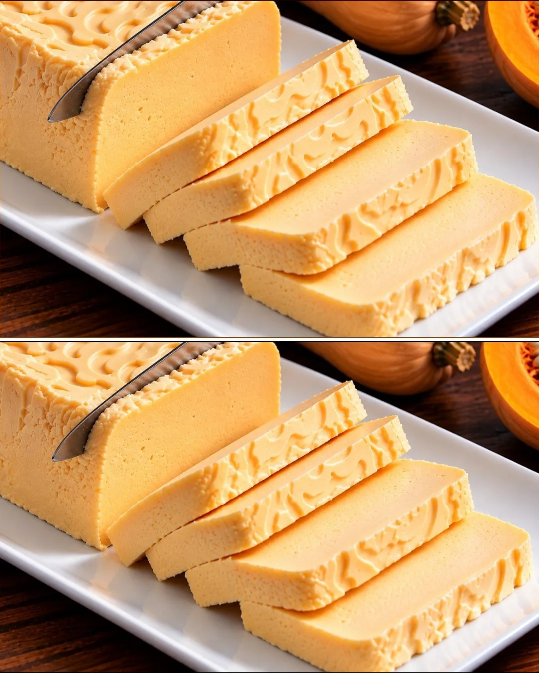 Zartes KÜRBIS DESSERT mit HÜTTENKÄSE, zuckerfrei und einfach in der Zubereitung.