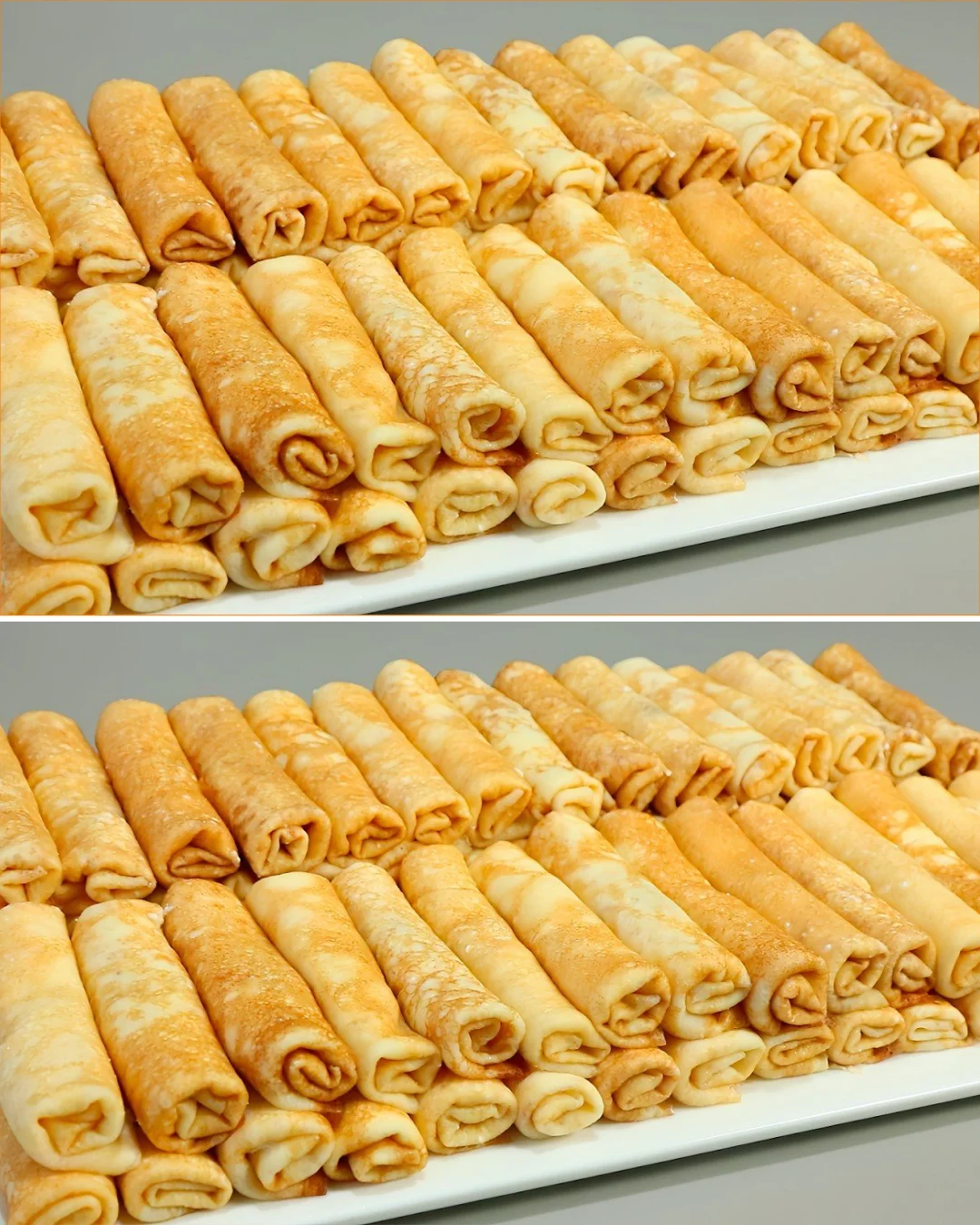 Leckere Pfannkuchen ohne Mehl auf einem Teller serviert.