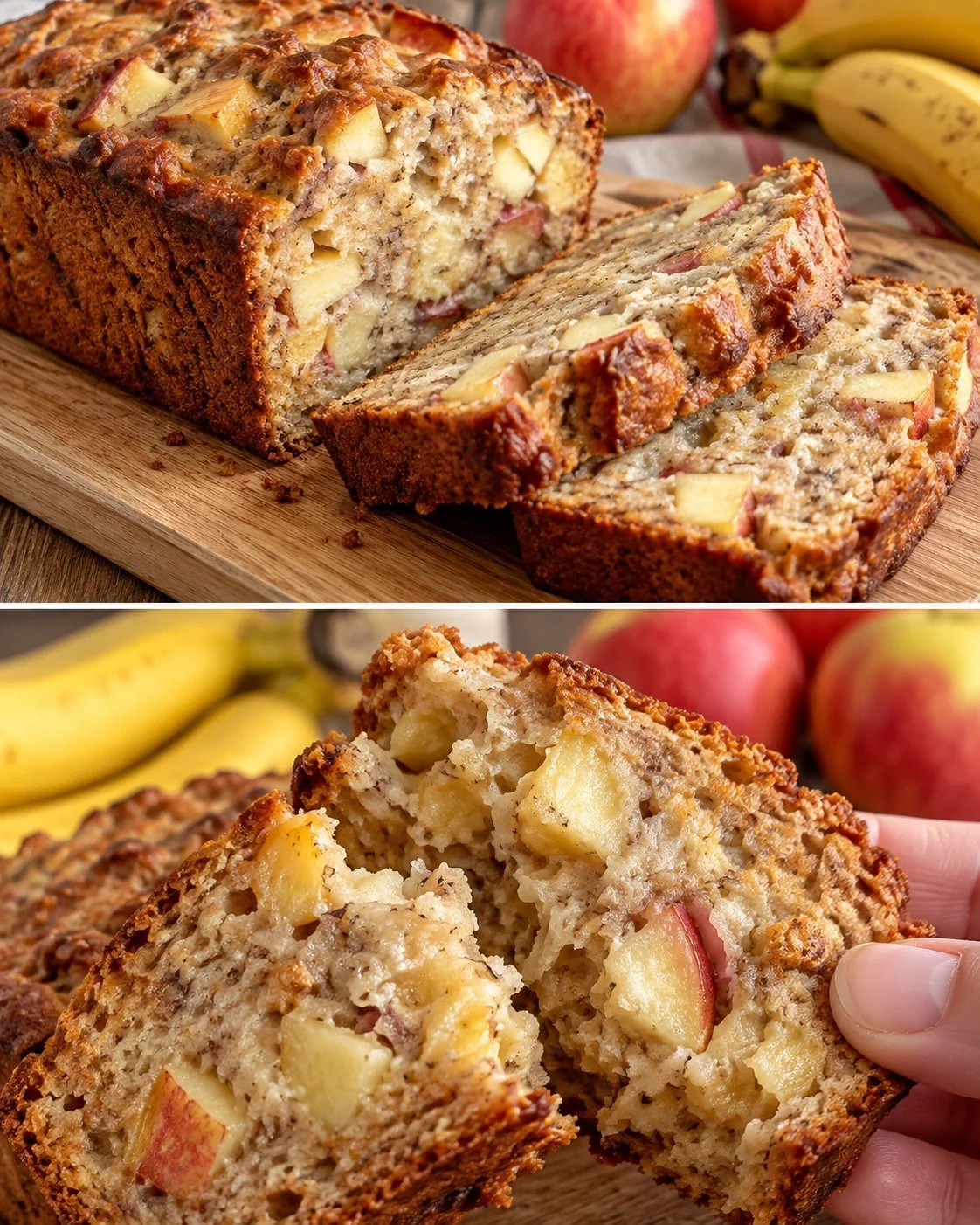 Apfel-Bananen-Brot ohne Zucker, gesundes Rezept für alle Naschkatzen
