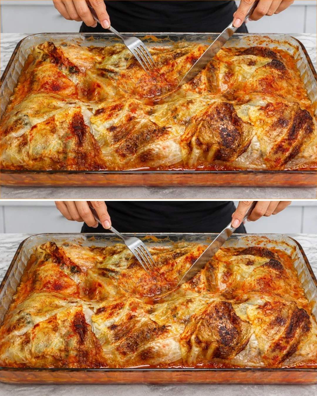 Gesundes Rezept für Kraut mit Huhn und Reis auf einem Teller