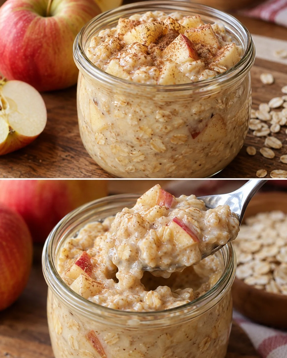 Magischer Apfel-Hafer-Pudding zubereitet aus 3 einfachen Zutaten